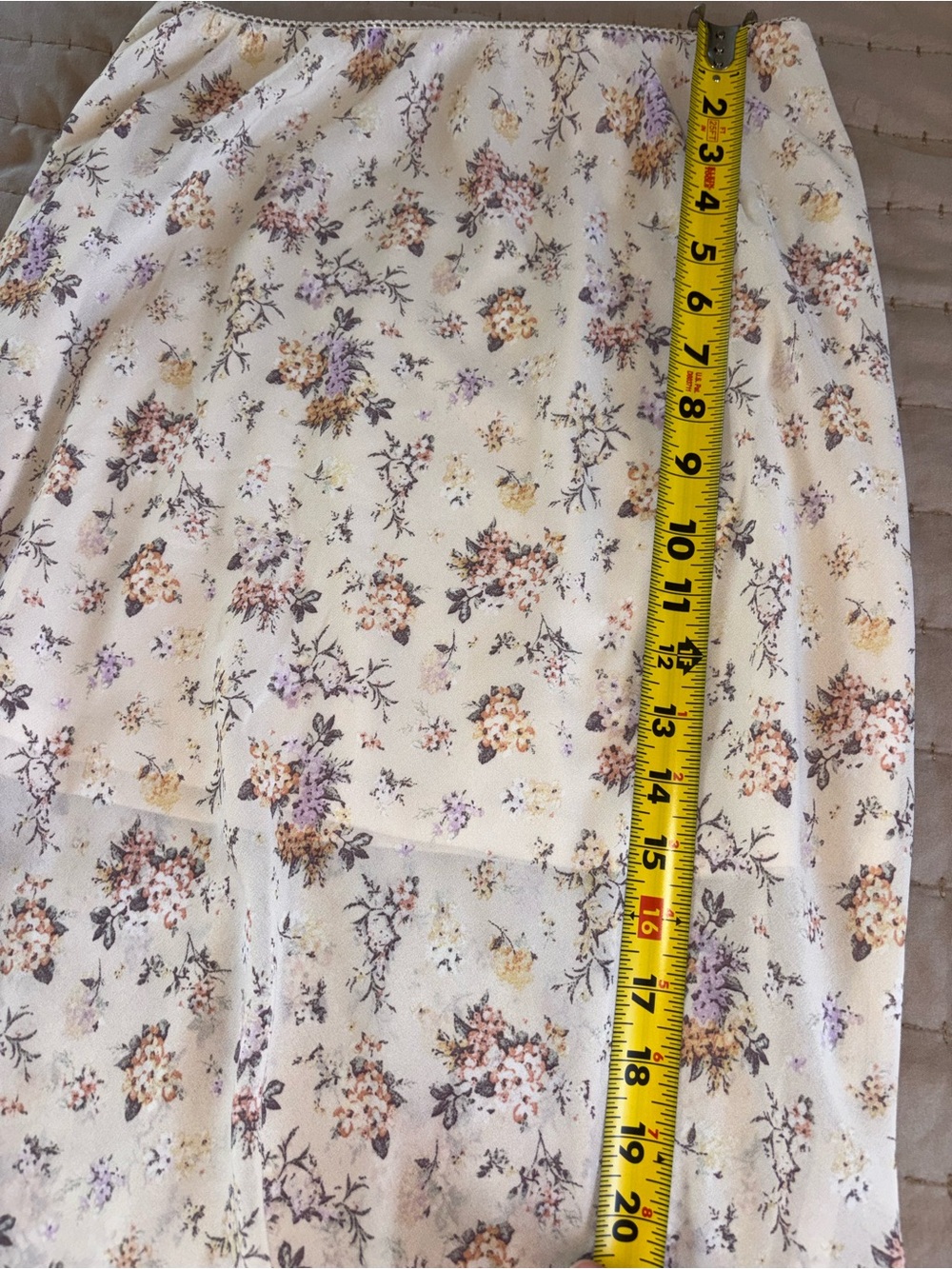 wild fable Cream Maxi Skirt with Purple & Yellow Floral Print - Picture 5 of 7